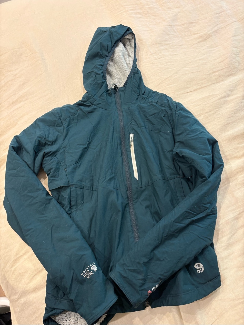 Mountain Hardwear Teal Hooded Raincoat